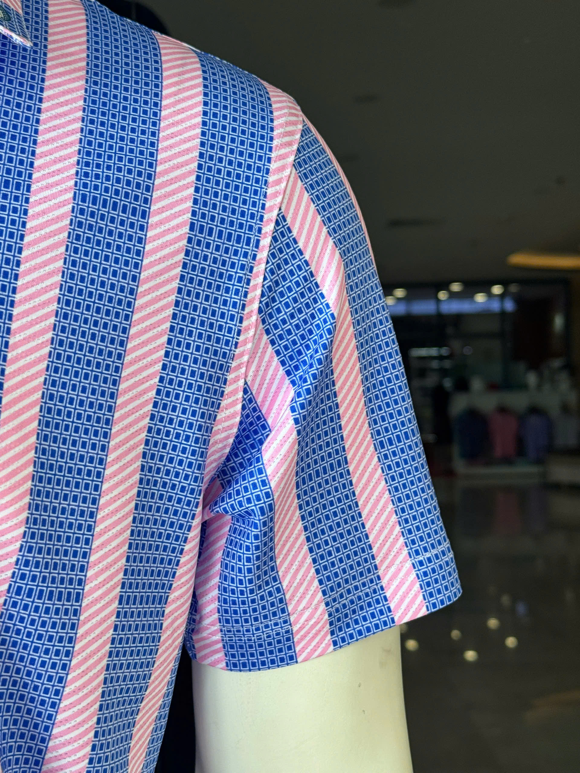 Áo nam Passio - Caro xanh hồng